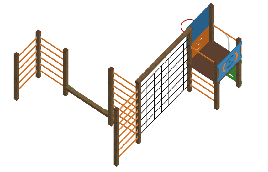 Игровой комлпект тип 8 (с канатной сеткой) YDS 40-008