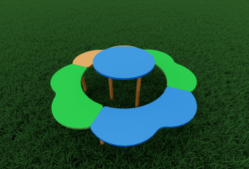 Столик со скамьями тип 1 YDS 50-008