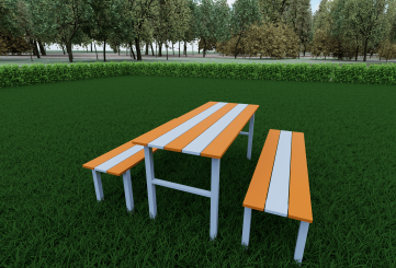 Столик со скамьями тип 2 YDS 50-009