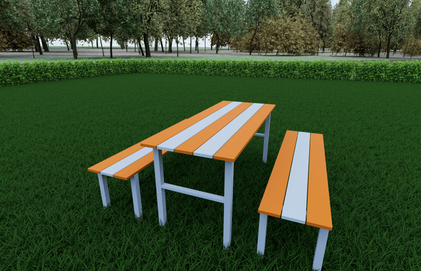 Столик со скамьями тип 2 YDS 50-009