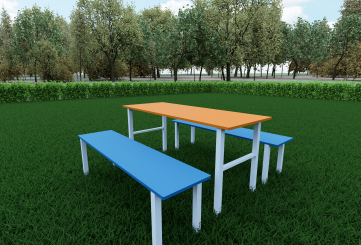 Столик со скамьями тип 2 YDS 50-010
