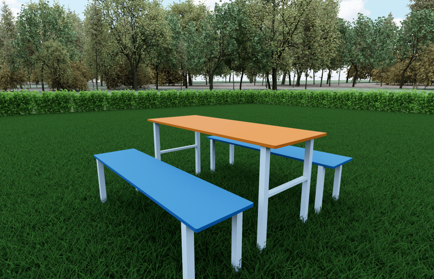 Столик со скамьями тип 2 YDS 50-010