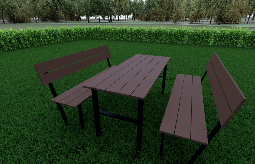 Столик со скамьями тип 4 YDS 50-011