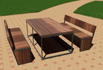 Столик с лавочками YDS-S-08